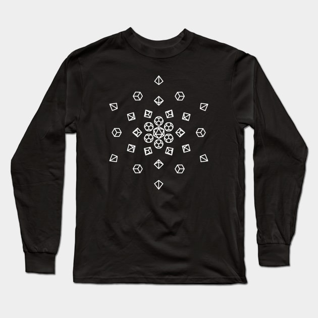 Scattered Polyhedral Dice Long Sleeve T-Shirt by OfficialTeeDreams